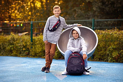 Рюкзак Барселона, черно-красный FC-239