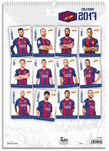 Календарь Барселона 2017 A3