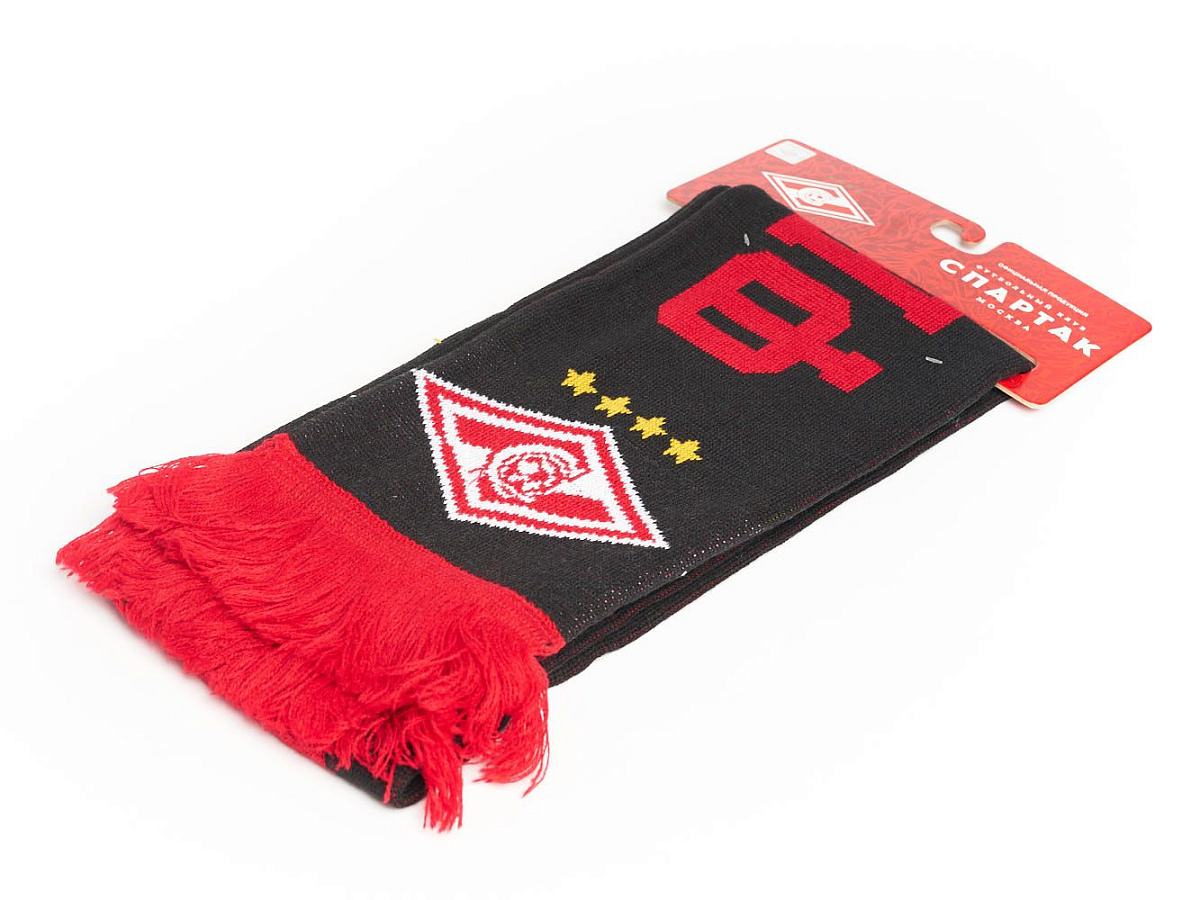 Шарф Спартак 02505 черно-красный