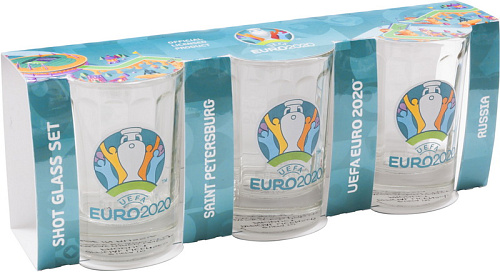 Набор стопок "Эмблема ЕВРО 2020" 3 шт