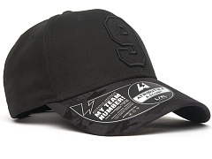 Бейсболка с номером 9, черная, 20691