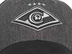 Бейсболка Спартак 120304 серо-черная