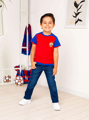 Футболка детская ЦСКА ЭМБЛЕМА, цвет красный