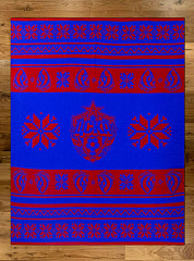 Плед ЦСКА вязаный