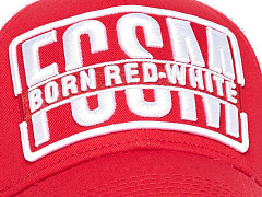 Бейсболка Спартак 120276 красно-белая летняя