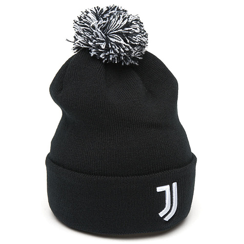 Шапка Ювентус 37304 черная с помпоном