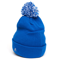Шапка Динамо 60117 голубая с помпоном
