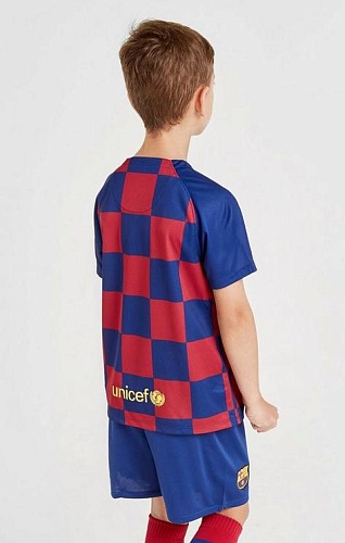 Детская форма Барселона 2019/2020 домашний комплект (футболка и шорты)