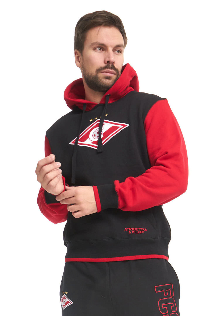 Толстовка Спартак 100780 красно-черная