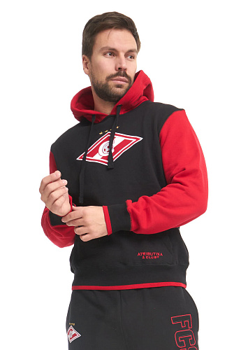 Толстовка Спартак 100780 красно-черная