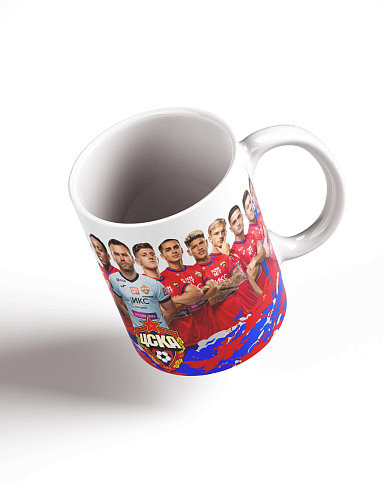 Кружка керамическая ЦСКА "Команда 2022/2023"