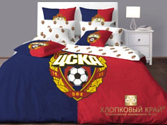 Постельное белье ЦСКА 2 спальное, Эмблема, нав.70х70