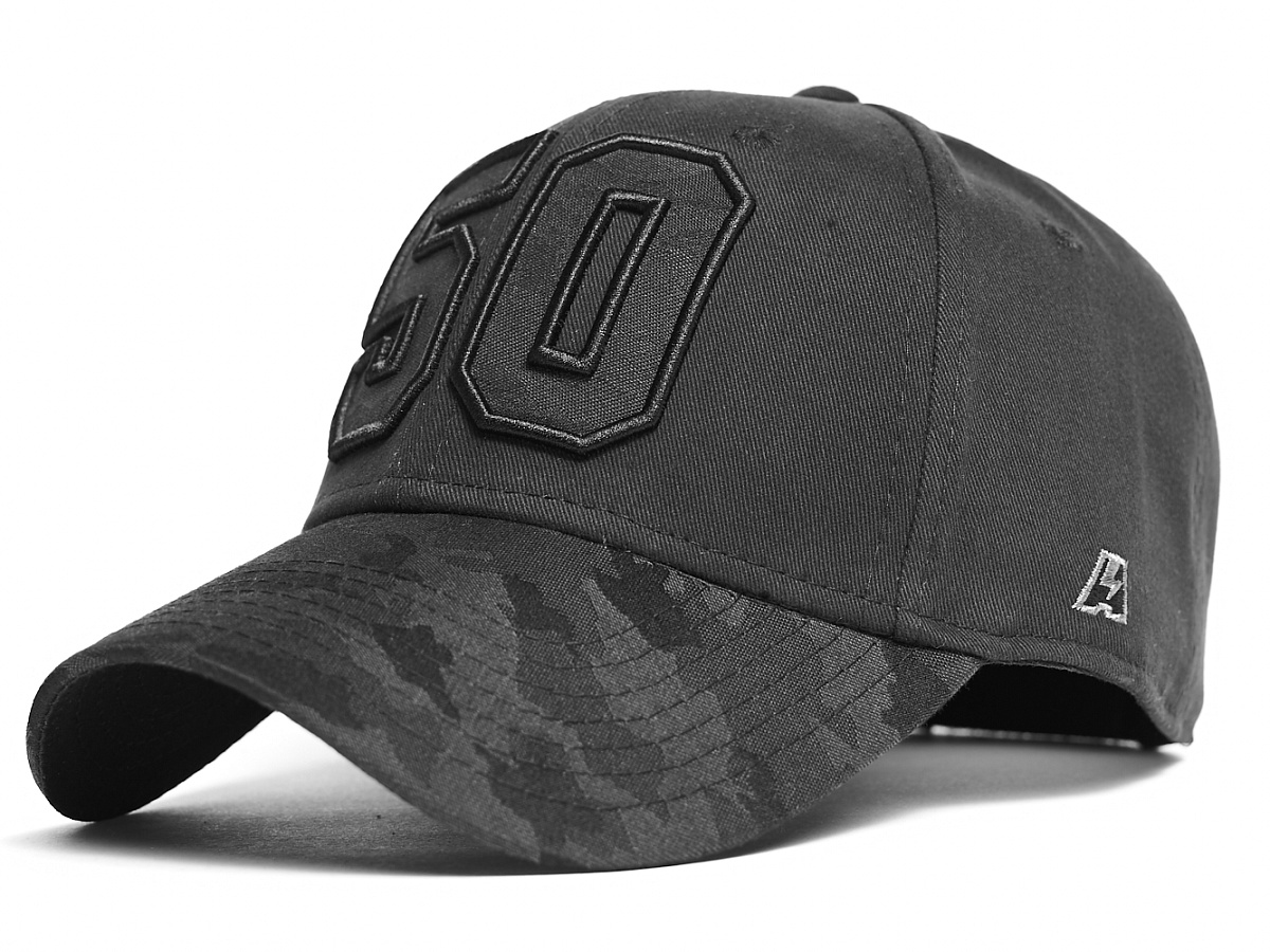 Бейсболка с номером 50, черная, 20717