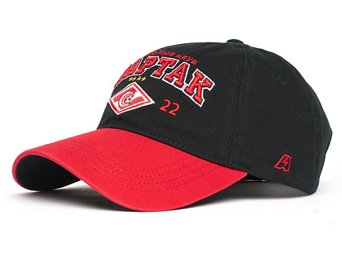 Бейсболка Спартак 120310 черно-красная