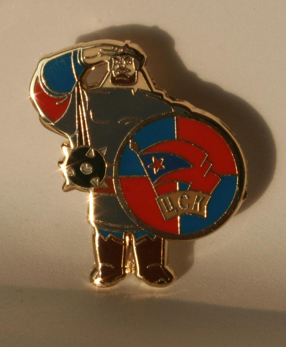 Значок ЦСКА богатырь синий