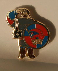 Значок ЦСКА богатырь синий