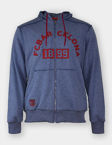 Толстовка Барселона на молнии SWEAT SHIRT SCORE, синяя
