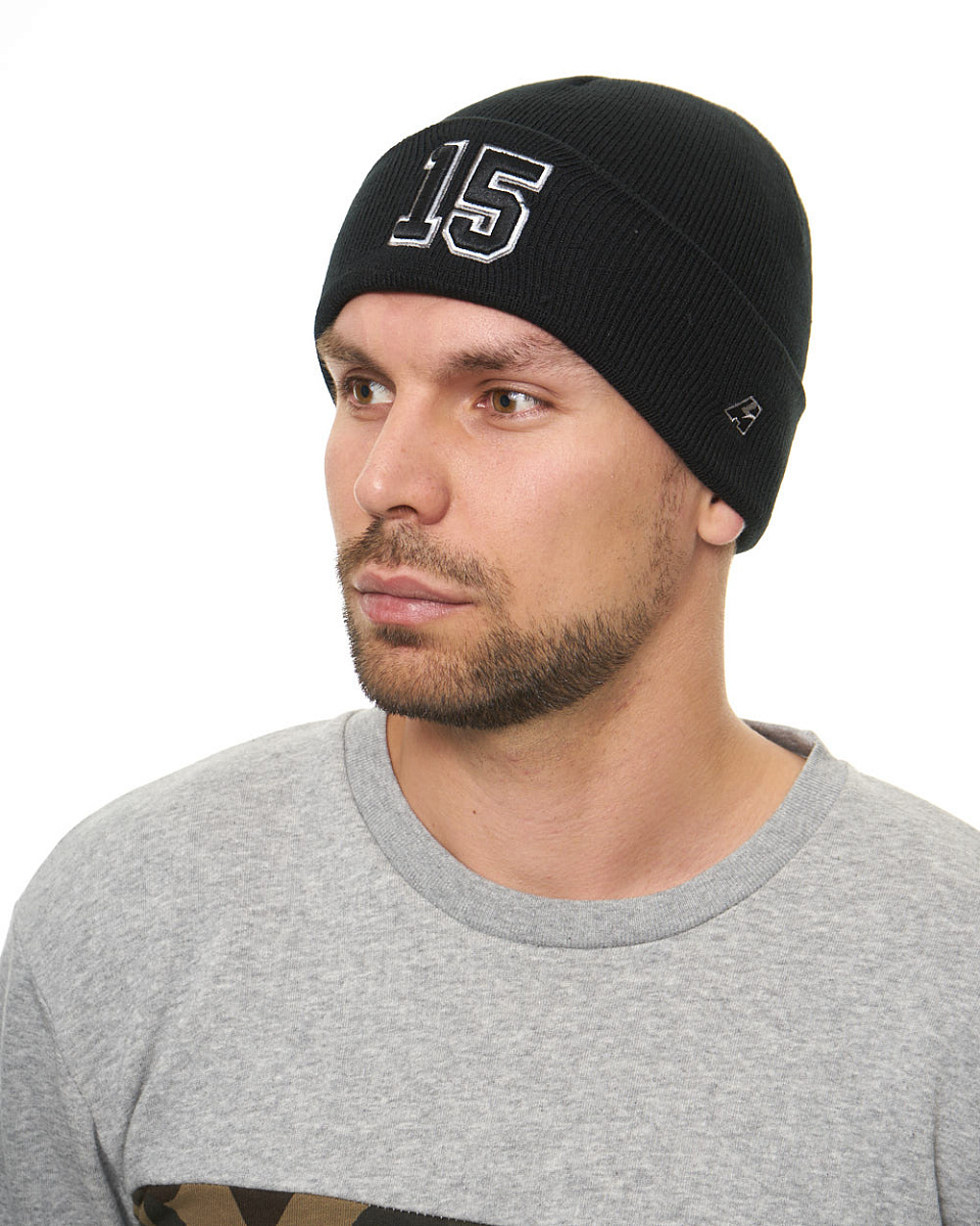 Шапка с номером 15, черная, 18914