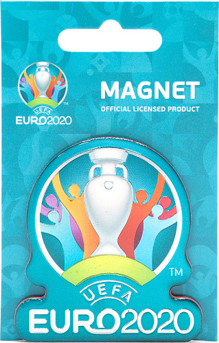 Магнит ЕВРО 2020 фольга "Эмблема" фигурный