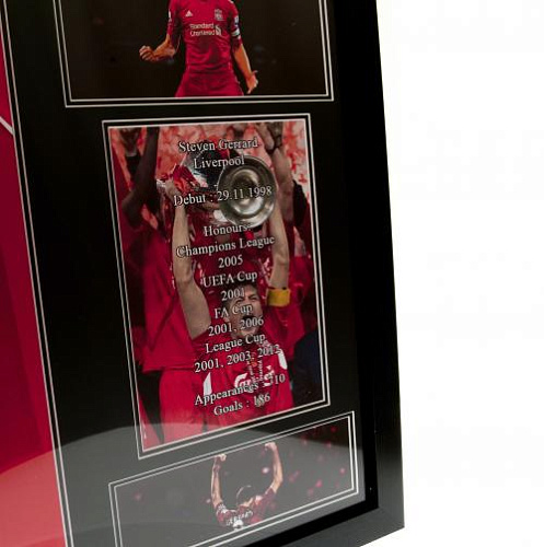 Футболка с автографом Стивена Джерарда Gerrard Signed Shirt Honours (Framed)
