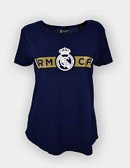 Детская футболка Реал Мадрид для девочек, синяя, RM1CW18P