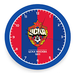 Часы настенные ЦСКА с эмблемой красно-синие