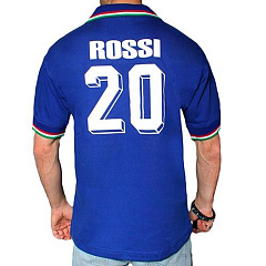 Ретро футболка Италия 1982 World Cup Rossi 20