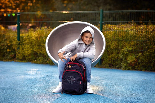 Рюкзак Барселона, черно-красный FC-239