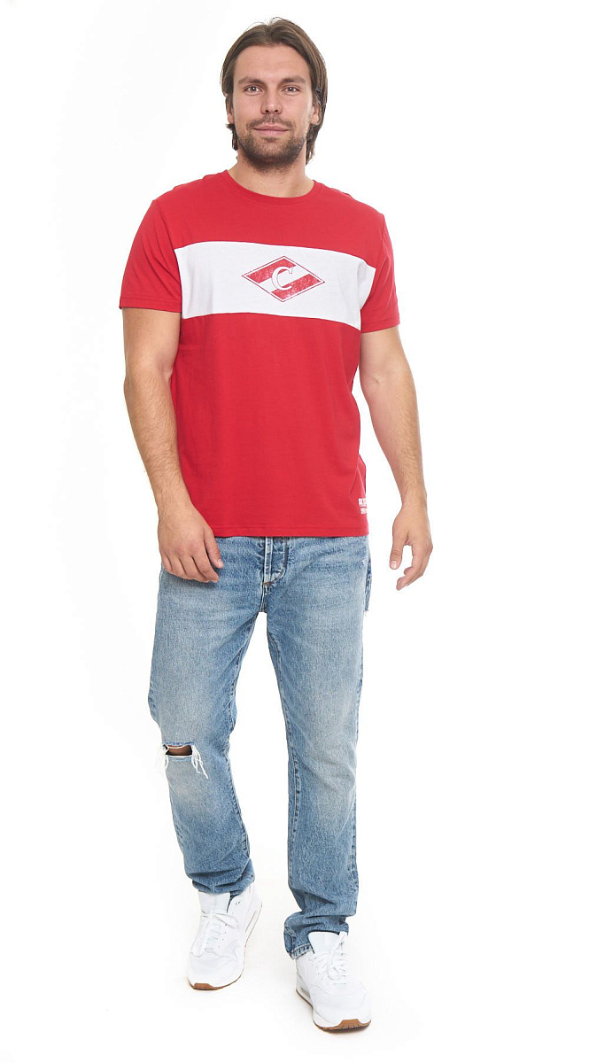 Футболка Спартак №10 110590 красно-белая винтаж