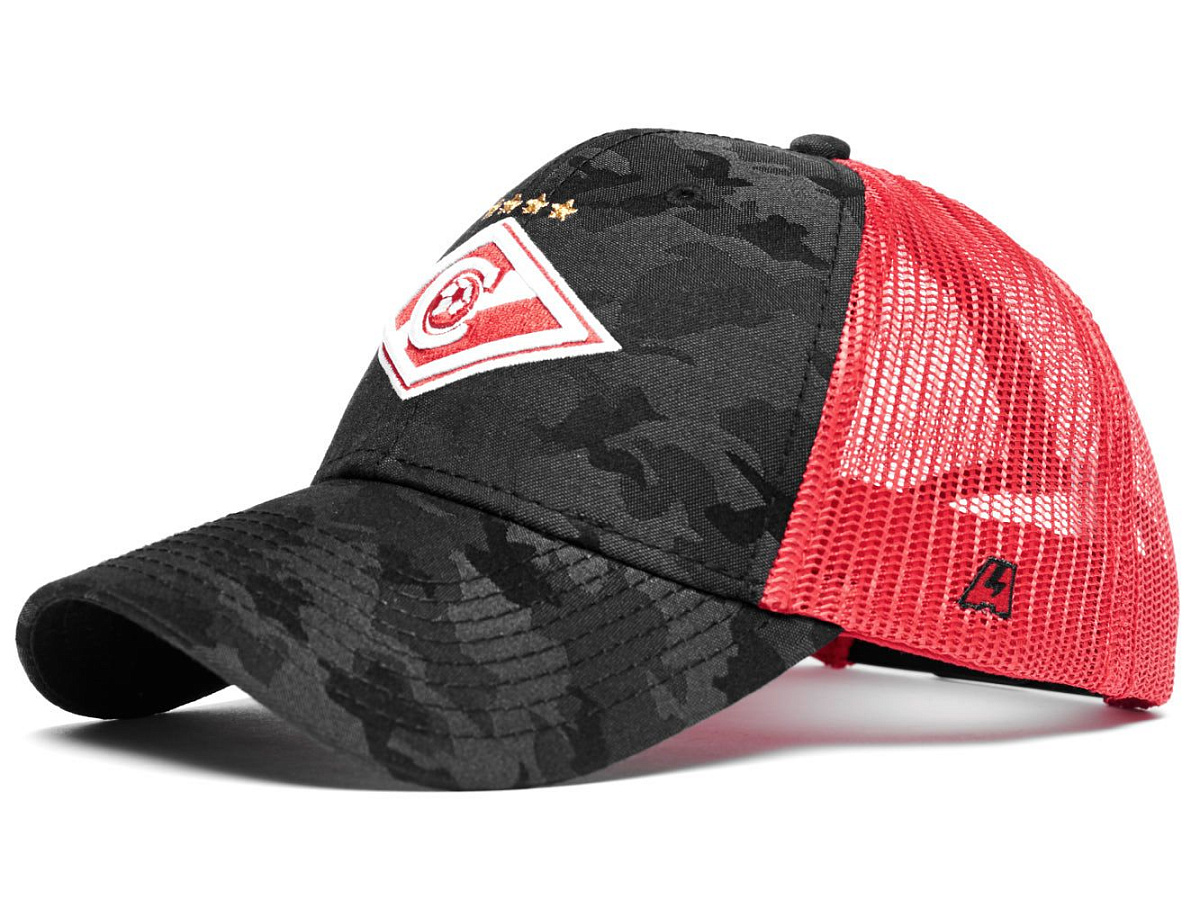 Бейсболка Спартак 120264 черно-красная летняя