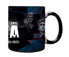 Кружка керамическая ЦСКА  "Игроки", цвет чёрный