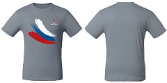 FIFA-Футболка "Триколор+Эмблема маленькая", цв.серый