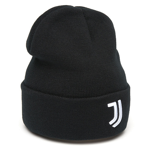 Шапка Ювентус 37300 черная с отворотом