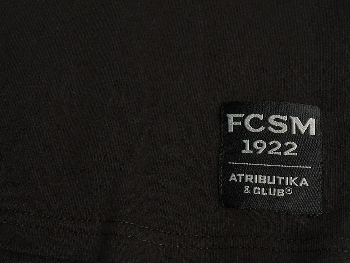 Футболка Спартак черная с черной эмблемой 111090