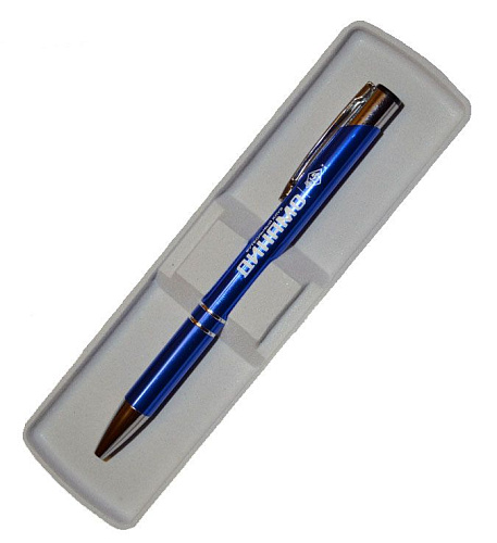 Ручка "Д" в футляре,син металл.  SBP 131/B