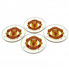 Подставки стеклянные Манчестер Юнайтед Glass Coasters