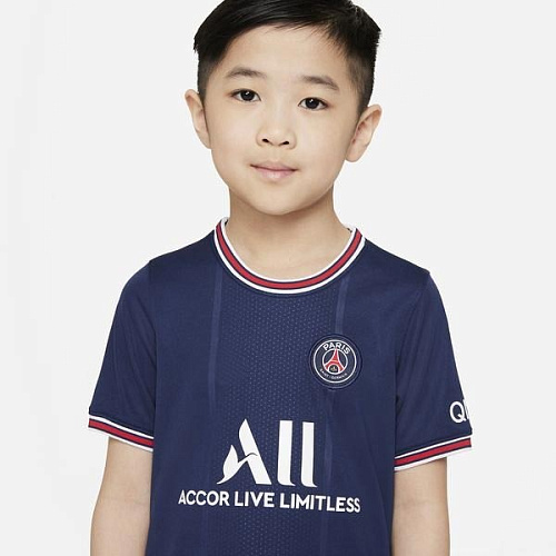 Детская форма ПСЖ 2021/2022 домашняя (футболка и шорты)