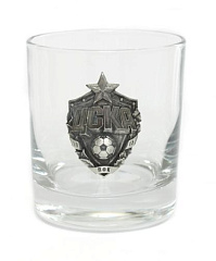 Набор стаканов для виски для виски с оловянными шильдами ПФК ЦСКА  (2 шт.)