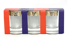 Набор из трёх стопок с гравировкой ПФК ЦСКА объём 50 мл