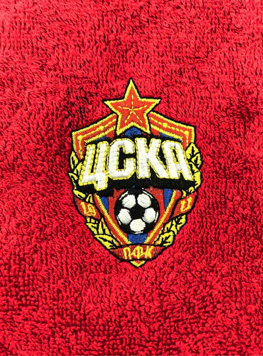 Полотенце ЦСКА махровое 50х90, цвет красный		