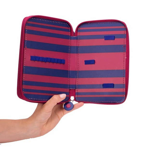 Пенал Барселона, красно-синий, два отделения FC-188