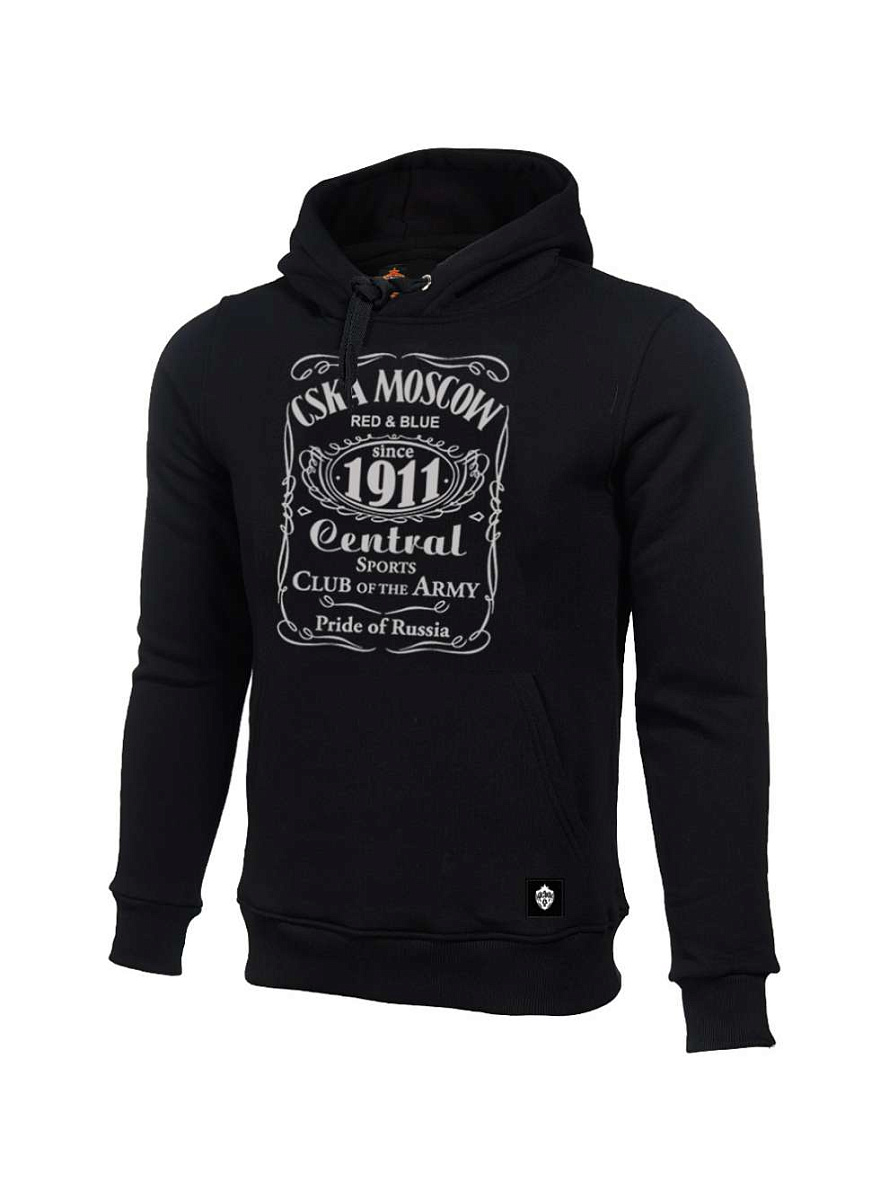 Толстовка ЦСКА "CSKA MOSCOW 1911" cover, цвет черный