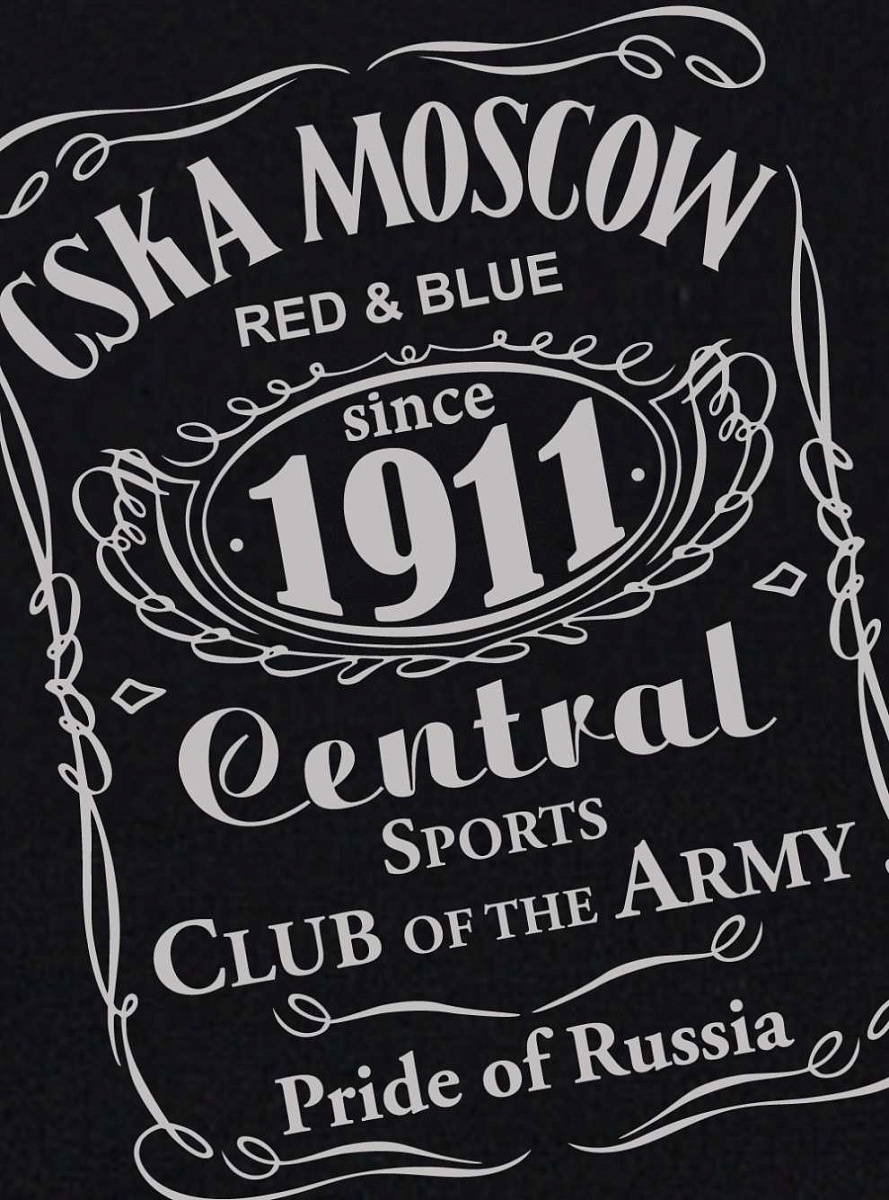 Толстовка ЦСКА "CSKA MOSCOW 1911" cover, цвет черный