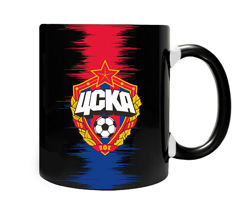 Кружка керамическая ЦСКА "Акинфеев 35", цвет чёрный
