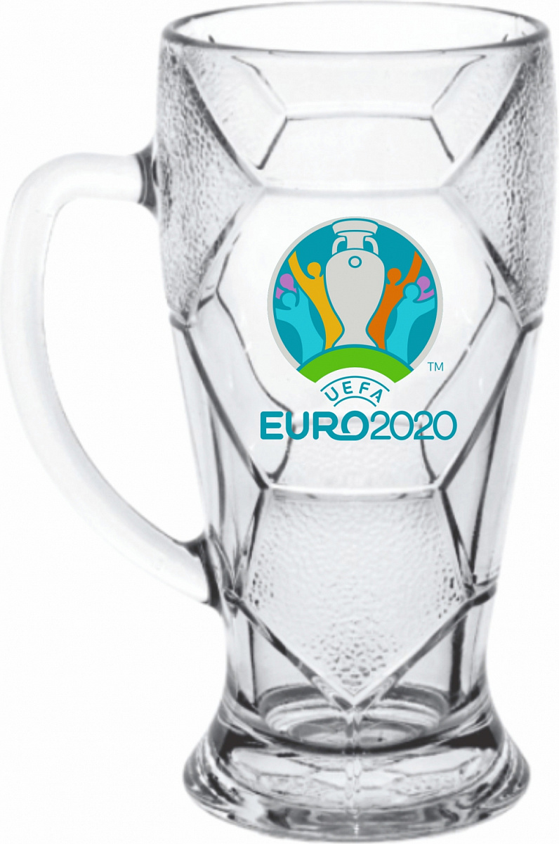 Кружка пивная "Эмблема ЕВРО 2020" 500мл