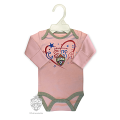 Боди с длинным рукавом ЦСКА  розовое 435400
