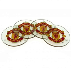 Подставки стеклянные Манчестер Юнайтед Glass Coasters