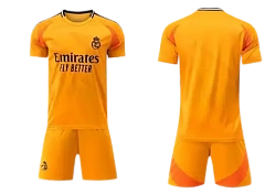 Детская форма Реал Мадрид 2024/2025 гостевая оранжевая