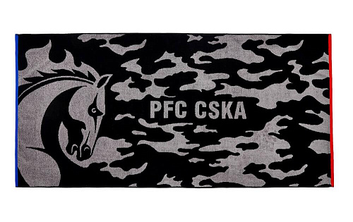 Полотенце PFC CSKA CAMO 140 х 70 см, цвет чёрный