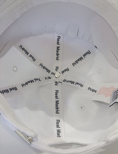 Бейсболка Реал Мадрид WHITE  LOGO ADULTO